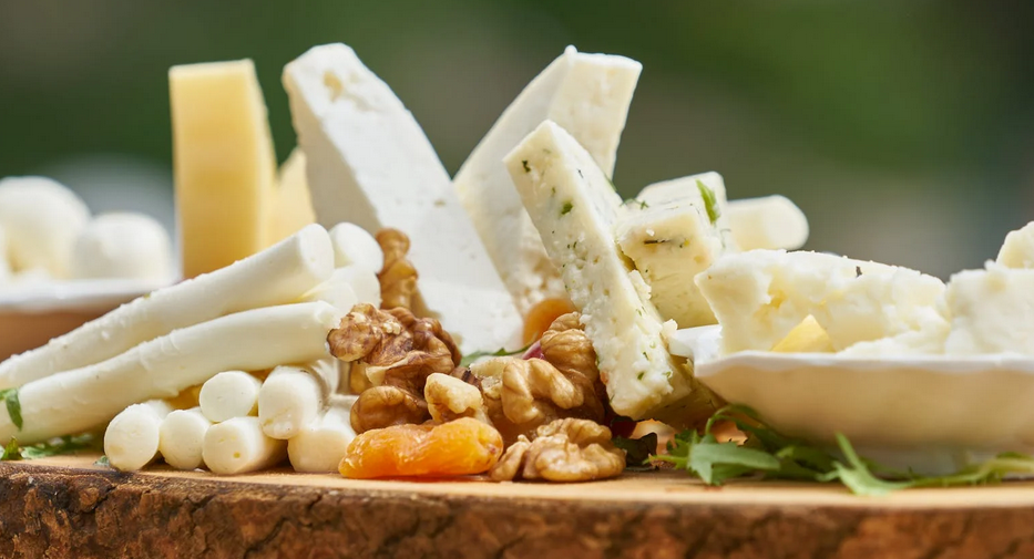 artisanal cheese with cashews