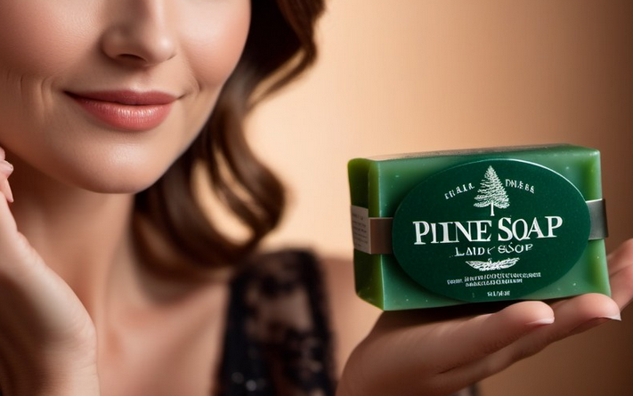 lady with pine tar soap