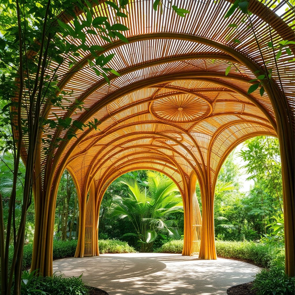Sustainable bamboo outdoor