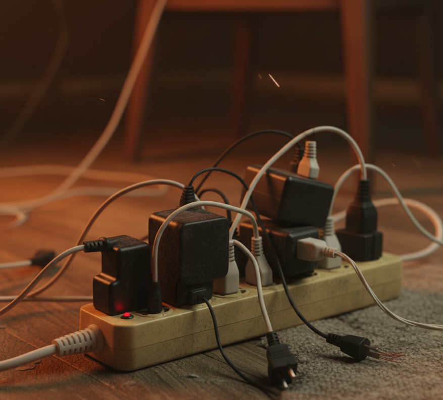 appliances slowly sucking energy wires