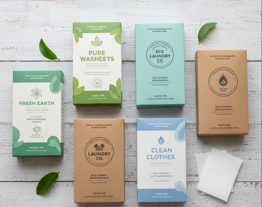 varieties of laundry detergent sheets