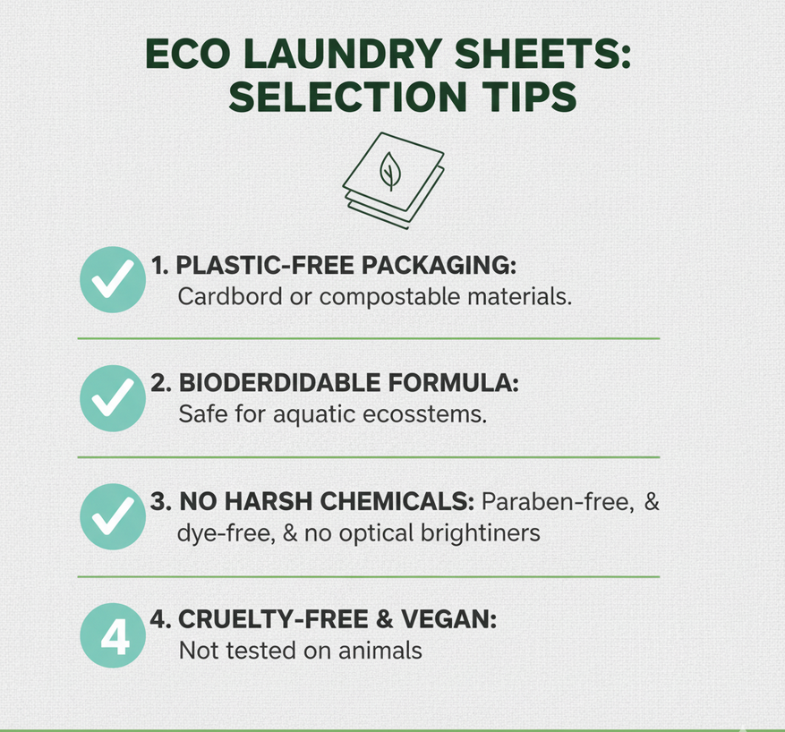 tips for eco-friendly detergent sheets