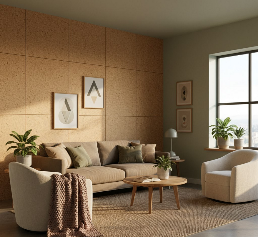 Cork Accent Panels decorated