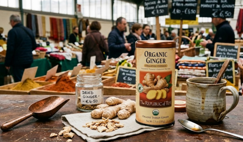 The Republic of Tea Bio-Ingwertee in elegantem Blechbehälter