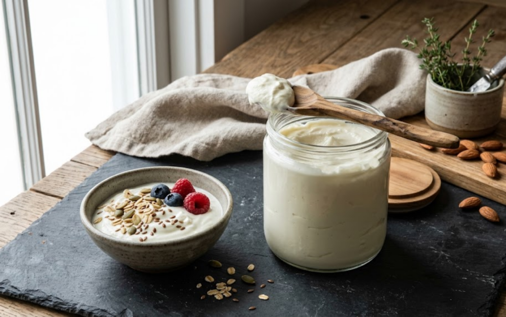 Nancy's organic plain whole milk yogurt container