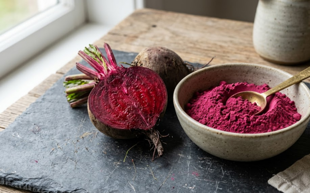 vivid beetroot powder color and betalain content