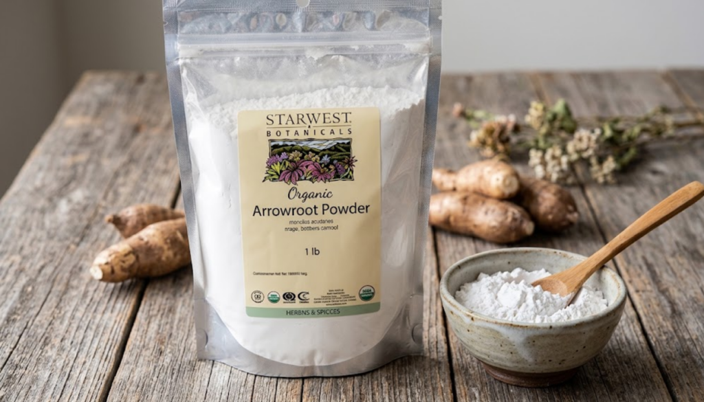 Anthony's organic arrowroot flour bag, 4 pound size