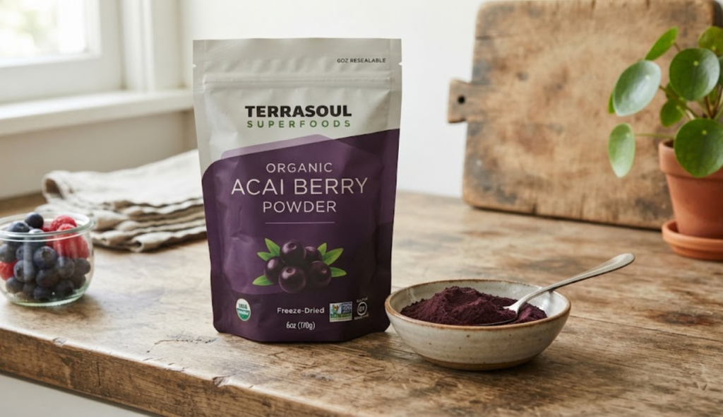 Terrasoul Superfoods Organic Acai Berry Powder bag