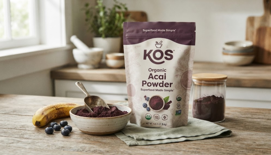 KOS Organic Acai Powder bag